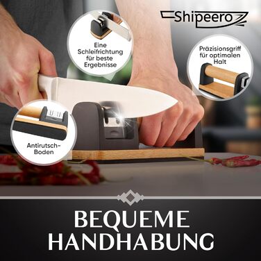Точилка для ножів Shipeero – переможець тесту, професійна, з екологічного буку