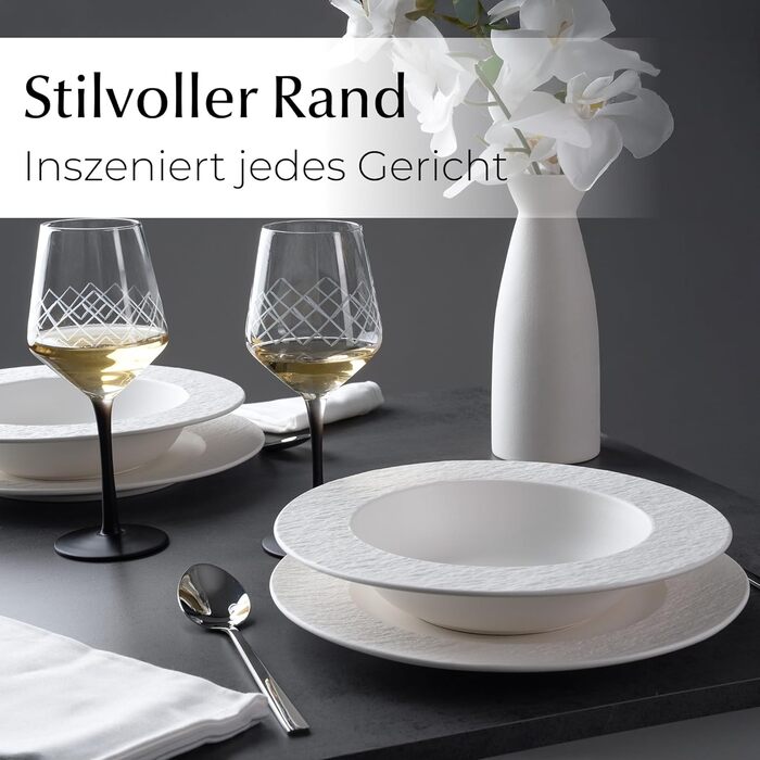 MIAMIO Набір посуду Oasis (20 предметів) - сучасний керамічний сервіз для 4 осіб (тарілки, супові тарілки)