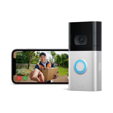 Відеодзвінок Ring 3 з акумулятором — Wi-Fi відеодомофон із камерою HD, детекцією руху, нічним баченням, змінним акумулятором, сумісний з Alexa для вхідних дверей
