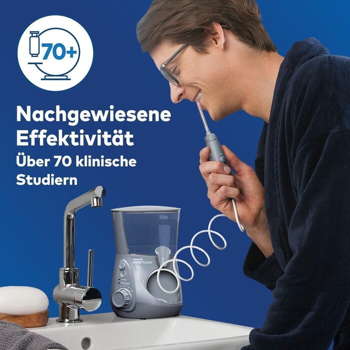 Іригатор Waterpik Ultra Professional: 10 режимів, 6 насадок, таймер, сертифікат TÜV, видалення нальоту 99.9%