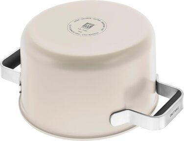 Набір каструль ZWILLING PURE, 5 предметів, з нержавіючої сталі 18/10, керамічне покриття, Stay-Cool ручки, придатний для миття в посудомийній машині, (слонова кістка)
