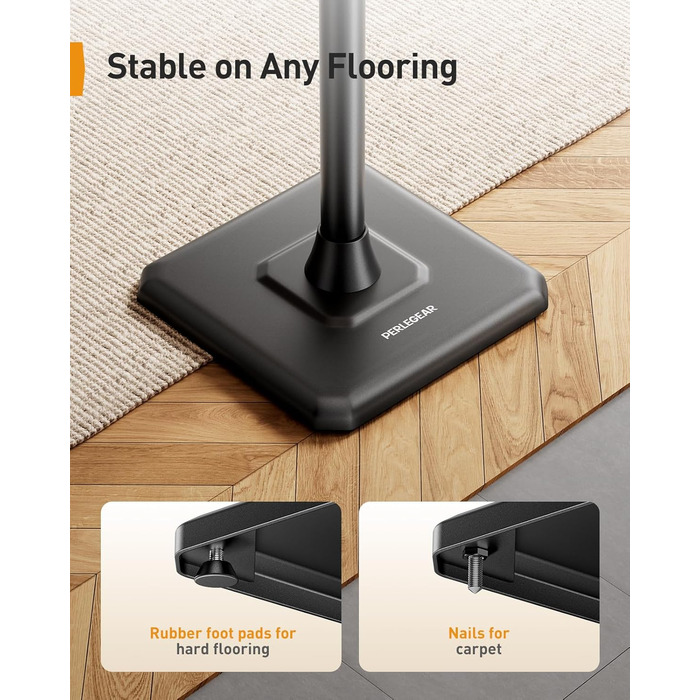 Підставка для колонок Perlegear PGSS12, регульована висота 83-107 см, для сателітної акустики, з кабельною організацією, 6 кг