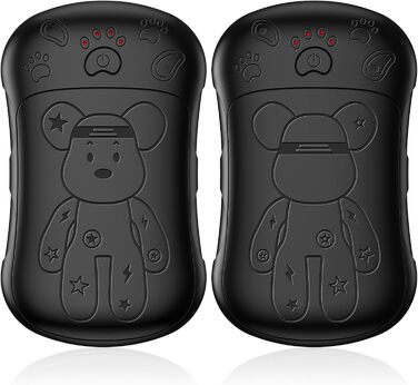 Електричні грілки для рук 2 шт. 6000 mAh, перезаряджувані, для кемпінгу, на вулицю, подарунок для чоловіків, жінок, дітей (чорний)