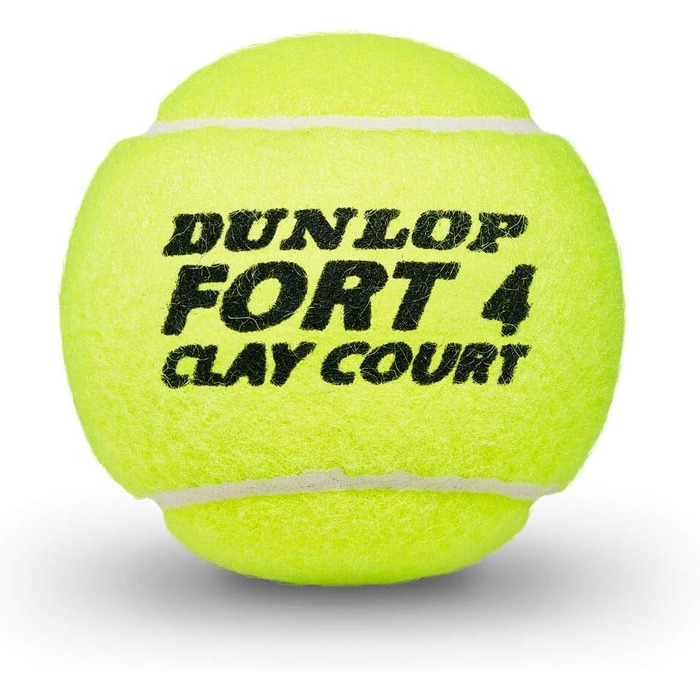 Професіонал на ґрунтовому корті (банка 4) та Dunlop Tennis Ball Fort Tournament для ґрунту, корту з твердим покриттям та трави (банка 4)