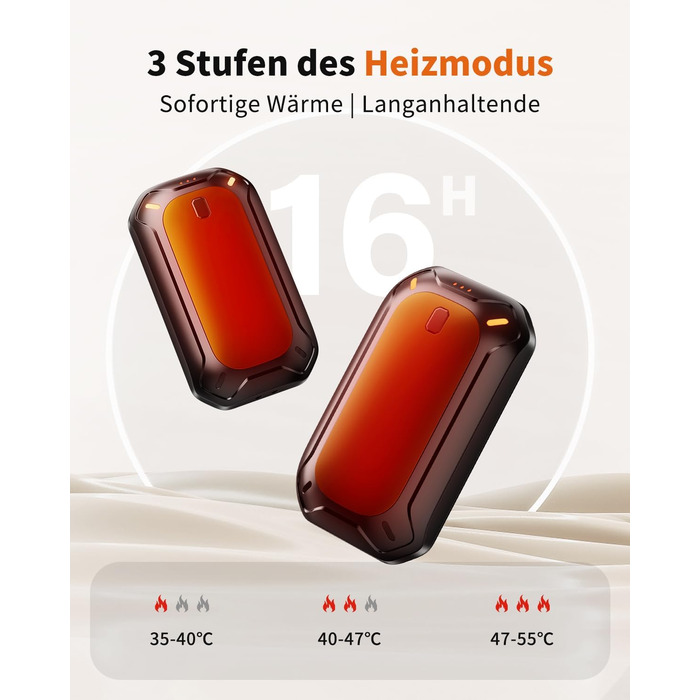 Електричні грілки для рук ColdSky (2 шт), фіолетові - багаторазові, портативні, до 12 годин нагріву