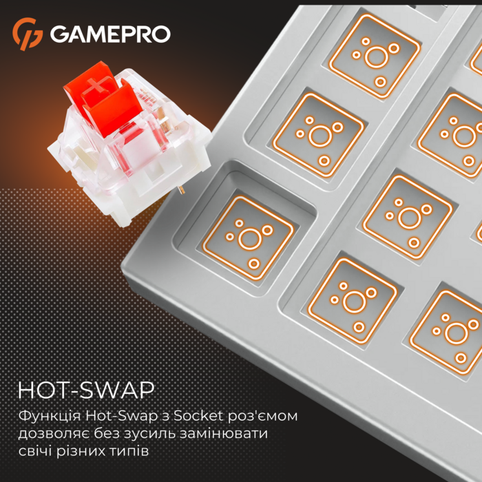 Механічна клавіатура GamePro Genesis Infinity  (MK130BW)  outemu swithes