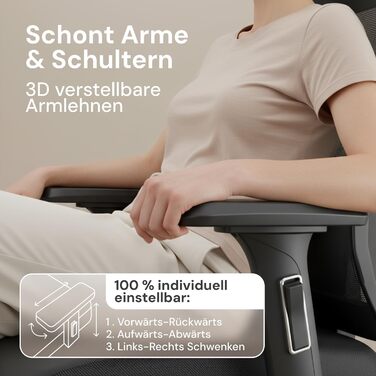 Ергономічне крісло Alpha для офісу та дому: регулювання, 150 кг | Ігрове/кресло для офісу