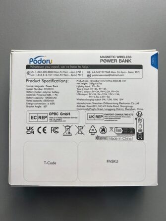 Вт PD, LED-дисплей, для iPhone 12-16, синій (білий), 10000mAh MagSafe, 22.5