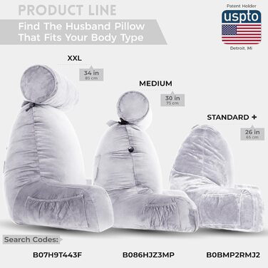 Подушка для чоловіків - сіра, велика, для читання та відпочинку в ліжку з підлокітниками. Висока спинка, преміум піна з пам'яті, знімна подушка для шиї на еластичному шнурі. Середня оригінальна версія | Темно-зелений |