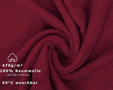 Набір рушників Betz 10 шт. Бавовна преміум-класу, темно-червона 2 рушники для душу, 4 рушники для рук, 2 гостьові рушники, 2 рукавички для прання