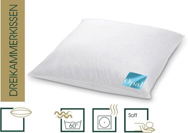 Пухова подушка Opal 40 x 80 см - Allergy Friendly Pillow (Трикамерна подушка, 80x80 см), 925.22.302