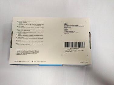 Додатковий повербанк 26800 мАг, зовнішній акумулятор USB-C 22,5 Вт, 4 порти, PD 20 Вт, чорний