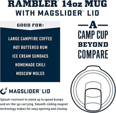 Термос YETI Rambler 14 oz (414 мл) з кришкою MagSlider, білий