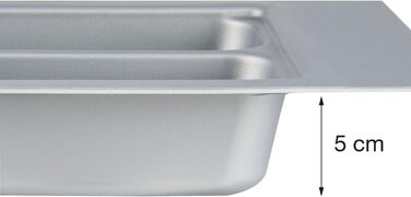 Лоток для столових приборів Hettich Atira Orga Tray 440 Silver grey, L700xW520xH55, змінний лоток для столових приборів для кухонних шухляд, макс. 50 символів