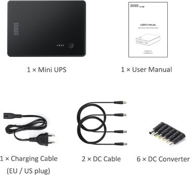 UPS Mini Gigabit POE для роутера, модему, камери спостереження: 5V, 12V, 48V POE (1000Mbps)