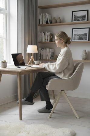 Обідні стільці поворотні, комплект 6 шт. з підлокітниками, 30° поворот, м'який стілець з льону, сучасний поворотний стілець для кухні, їдальні, вітальні, офісу, колір коричневий, металевий каркас, спинка