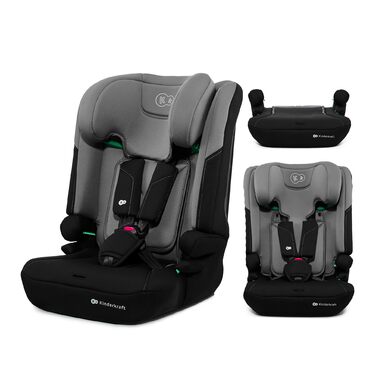 Автокрісло Kinderkraft I-COMFY 76-150 см, регульоване, з 5-точковим ременем, система EASY GROW, темно-сірий