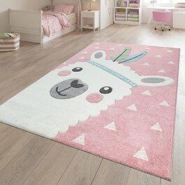 Килим для дитячої кімнати TT Home Альпака 3D 140x200 см рожевий
