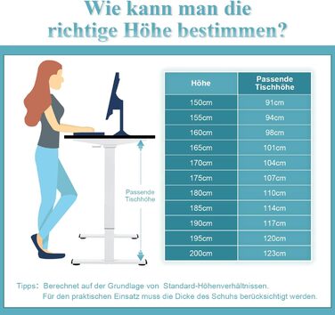 Електричний регульований стіл Homall з 2 моторами, підйом до 100 кг, телескопічний, з пам'яттю та захистом від зіткнень (білий)