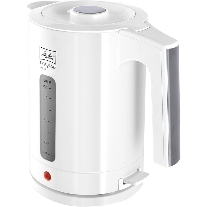 Електричний чайник Melitta Easy Top Aqua 1.7 л, 2400 Вт, білий/нержавіюча сталь