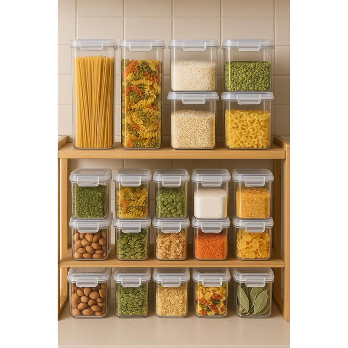 Набір контейнерів для зберігання SOSINYA 24 шт. з кришкою, герметичні, для кухні, BPA-free