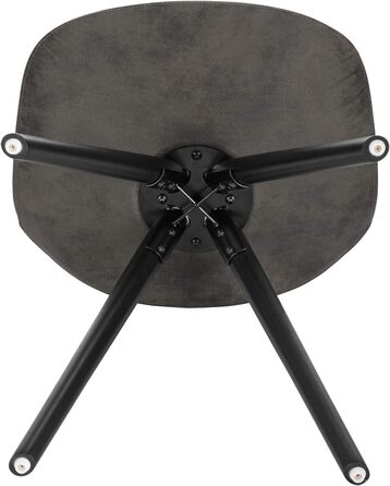 Стільці для їдальні WOLTU, кухонні стільці, скандинавський дизайн, стільці для туалетного столика, крісла для відпочинку, м'які стільці, ретро дизайн, сіре забарвлення, комплект з 2 шт.