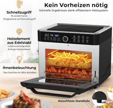 Фритюрниця аеро Balter HL-551T, 5.5 л, чорна, 12 програм, з вікном, 100 рецептів