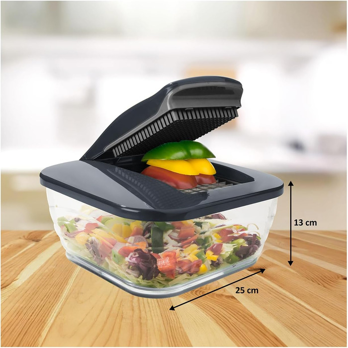 Набір Nicer Dicer для нарізки овочів 15 в 1, нарізник для овочів, цибулі, салату, кубиків, картоплі фрі, хвилястий ніж, подрібнювач для фруктів та овочів, кухонний аксесуар сірого кольору