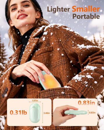 Електричні грілки для рук BOSONER (2 шт) 6000mAh USB, портативні, для чоловіків та жінок, теплий подарунок