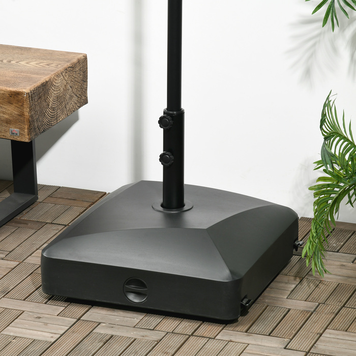 Підставка для парасольки, чорна, 54,5 x 54,5 x 46,5 см