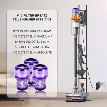 Фільтр Dyson 3 шт. , фільтр Dyson v12 для пилососів Dyson V12 Slim, V12 Detect Slim Vacuums, Dyson V12 Detect Slim, V12 Detect Slim Extra, змінний фільтр Dyson v12 Slim Absolute, заміна V12-3 шт.