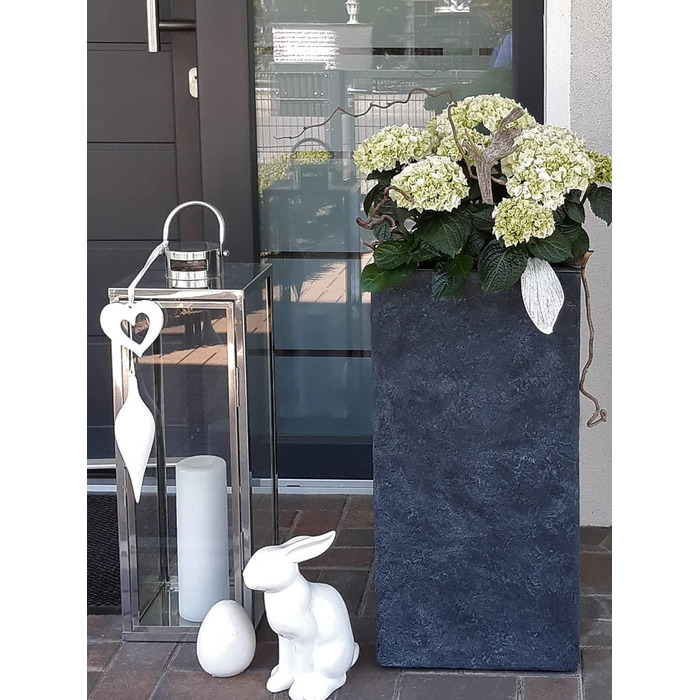 Планцверк® Горщик для рослин з фібергласу конічної форми 70x33x33см, стійкий до погодних умов, преміум-якість, імпрегнація Lotus-Effekt, 70см - (Lava Anthrazit, 50см - Lava Anthrazit)