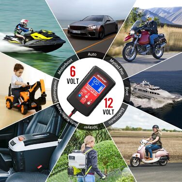 Зарядний пристрій для акумулятора Nexpeak NC175: 6V/12V, 1.75A, Smart, для автомобілів