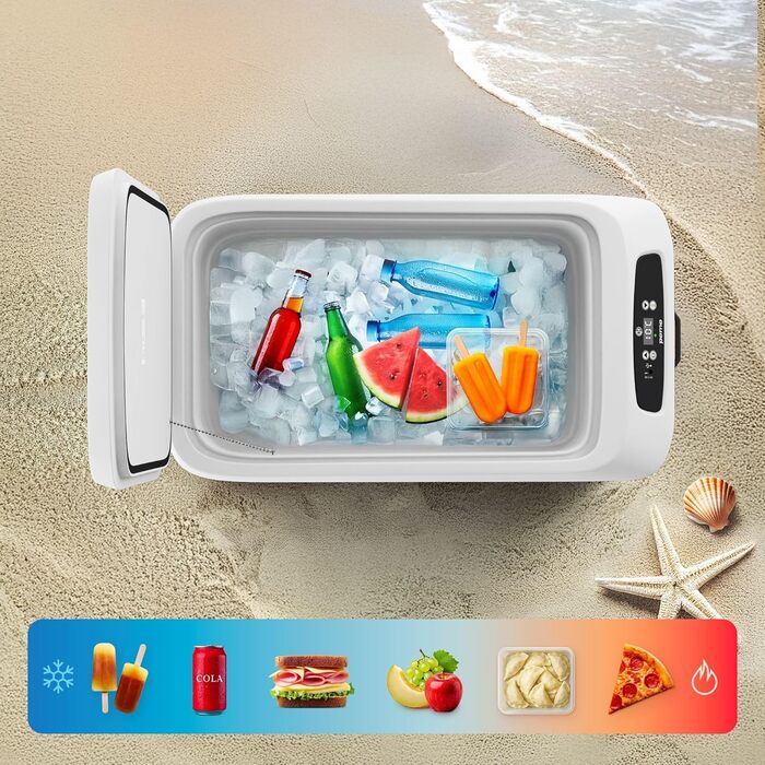 Термоелектричний автохолодильник Peme Ice On 28.3L з LCD дисплеєм, USB, 12/230V – для кемпінгу, подорожей, автомобіля (помаранчевий)