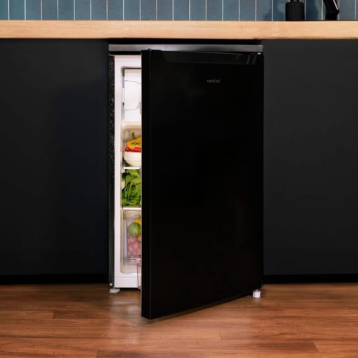 Холодильник Cecotec Bolero CoolMarket TT 107 L Black: міні-холодильник, клас E, регулювання температури, контейнер Crisper, морозильна камера, тиха робота