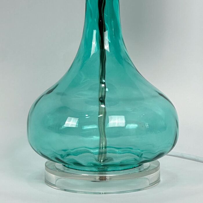 Лампа для столу Relaxdays зі скляною основою та тканинним абажуром