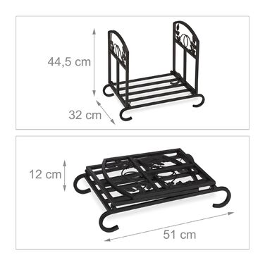 Relaxdays Складана полиця для дров