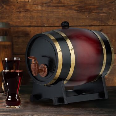 Дерев'яна бочка Relaxdays, об'єм 2,2 літра