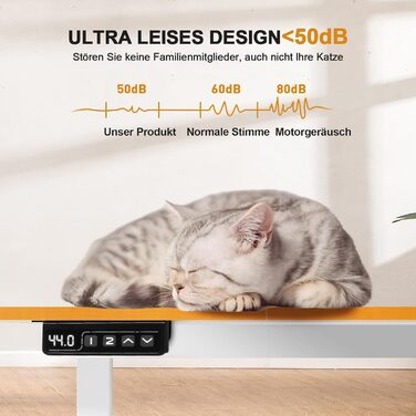 COMHOMA Стол для роботи з регулюванням висоти 160x70 см з USB-роз'ємом та гачками, Електричний стіл для комп'ютера, Стол для стоячи-сидячи, коричневий