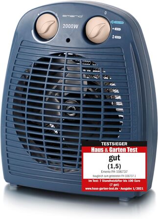 Портативний обігрівач Emerio FH-106737.2 Note 1.5 - 2000 Вт, 20 м², блакитний