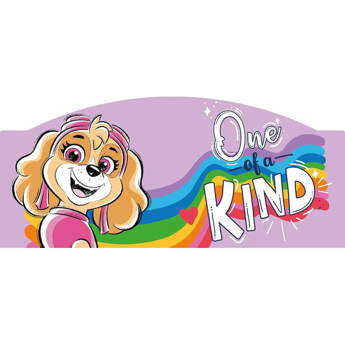 Ліжко дитяче Leomark Paw Patrol Smart - дерев'яне, 70x140 см, з текстильними ящиками, білий/рожевий колір, з принтом (Paw Patrol 04)