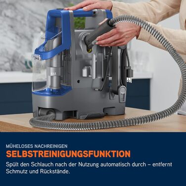 Портативний відпарювач Vax SpotWash Duo для чищення килимів та м'яких меблів з насадкою для тварин, аксесуари для щоденного прибирання, насадки для різних поверхонь та розчин Spotwash Duo EU