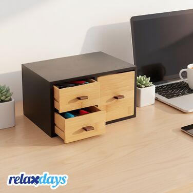 Ящик для зберігання Relaxdays з бамбука з петлями