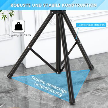 Підставка для телевізора COSTWAY, регульована по висоті, для телевізорів 21-47 дюймів (Plasma/LCD/LED), до 35 кг, чорна