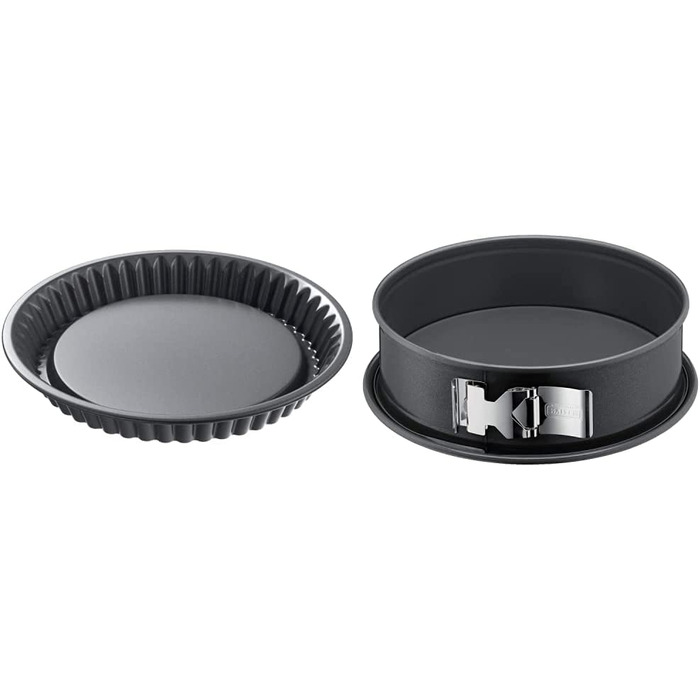 Набір форм для випічки Kaiser La Forme Plus: форма для випічки з дном 28 см та кругла форма знімного дна 26 см, з емальованим покриттям, антипригарна, для пирогів