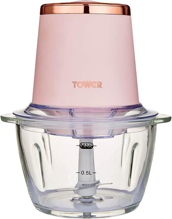 Подрібнювач для льоду Tower Cavaletto T12058MNB, 1 л, 350 Вт, Midnigh Blue & Rose Gold, для окремих ліжок