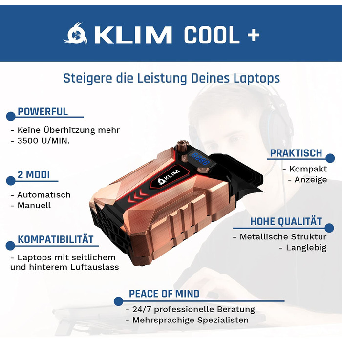 Система охолодження для PS4 KLIM Cool USB чорно-золотиста