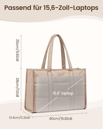 LOVEVOOK Сумка для ноутбука 15.6 дюймів, велика жіноча сумка-шоппер, м'яка сумка, сумка для роботи, портфель, сумка-тоут, жіночі сумки, сумка для навчання, шкільна сумка, сумка через плече для університету, бізнесу, школи, сіро-зелений колір