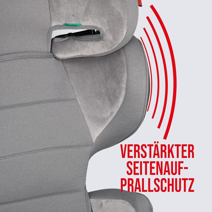 Автокрісло дитяче Heyner® KIDS i-Size, сіре, 3,5-12 років (100-150 см), сумісне з Isofix