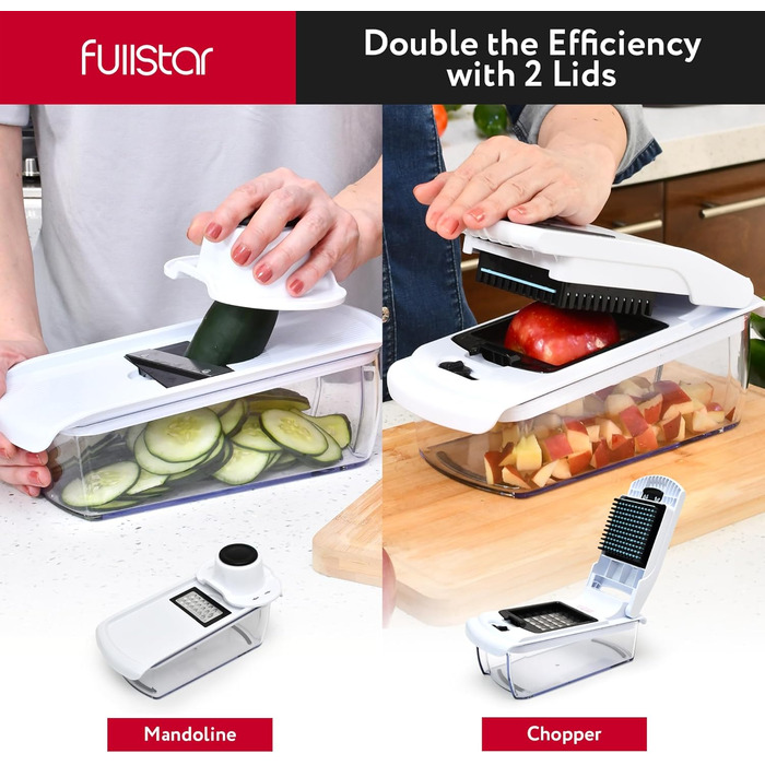 Многофункціональний овочевий слайсер-мандоліна 12-в-1 білий. Набір для нарізки овочів, фруктів, сиру, картоплі, огірків, цибулі. Слайсер для дерунів та жульєну.